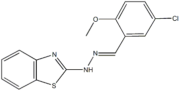 5-chloro-2-methoxybenzaldehyde 1,3-benzothiazol-2-ylhydrazone Struktur