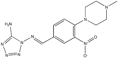 1-{4-{[(5-amino-1H-tetraazol-1-yl)imino]methyl}-2-nitrophenyl}-4-methylpiperazine Struktur