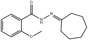 N'-cycloheptylidene-2-methoxybenzohydrazide Struktur