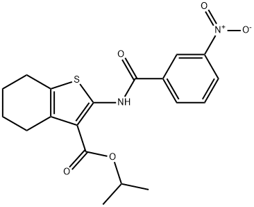 isopropyl 2-({3-nitrobenzoyl}amino)-4,5,6,7-tetrahydro-1-benzothiophene-3-carboxylate Struktur