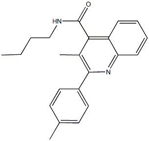 N-butyl-3-methyl-2-(4-methylphenyl)-4-quinolinecarboxamide Struktur