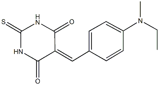 5-{4-[ethyl(methyl)amino]benzylidene}-2-thioxodihydro-4,6(1H,5H)-pyrimidinedione Struktur