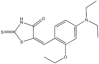 5-[4-(diethylamino)-2-ethoxybenzylidene]-2-thioxo-1,3-thiazolidin-4-one Struktur