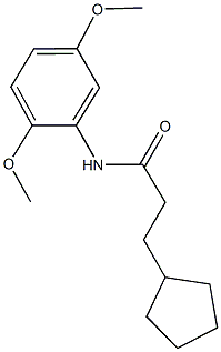 3-cyclopentyl-N-(2,5-dimethoxyphenyl)propanamide Struktur