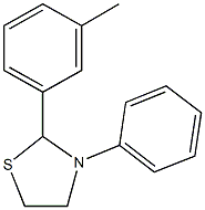 2-(3-methylphenyl)-3-phenyl-1,3-thiazolidine Struktur