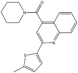 2-(5-methyl-2-thienyl)-4-(1-piperidinylcarbonyl)quinoline Struktur