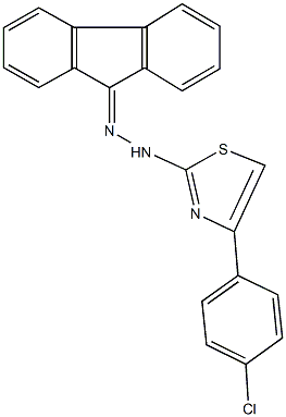 9H-fluoren-9-one [4-(4-chlorophenyl)-1,3-thiazol-2-yl]hydrazone Struktur