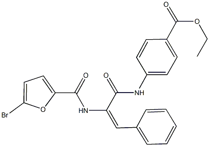 ethyl 4-({2-[(5-bromo-2-furoyl)amino]-3-phenylacryloyl}amino)benzoate Struktur