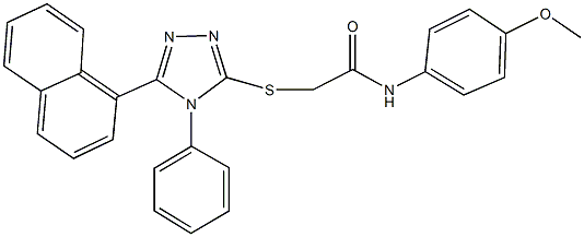 N-(4-methoxyphenyl)-2-{[5-(1-naphthyl)-4-phenyl-4H-1,2,4-triazol-3-yl]sulfanyl}acetamide Struktur