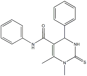 1,6-dimethyl-N,4-diphenyl-2-thioxo-1,2,3,4-tetrahydro-5-pyrimidinecarboxamide Struktur