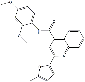 N-(2,4-dimethoxyphenyl)-2-(5-methyl-2-furyl)-4-quinolinecarboxamide Struktur