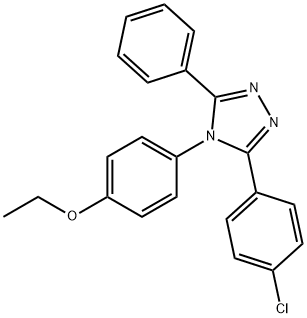 3-(4-chlorophenyl)-4-(4-ethoxyphenyl)-5-phenyl-4H-1,2,4-triazole Struktur