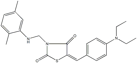 5-[4-(diethylamino)benzylidene]-3-[(2,5-dimethylanilino)methyl]-1,3-thiazolidine-2,4-dione Struktur