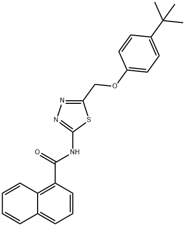 N-{5-[(4-tert-butylphenoxy)methyl]-1,3,4-thiadiazol-2-yl}-1-naphthamide Struktur