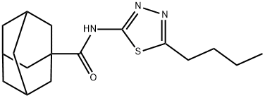 N-(5-butyl-1,3,4-thiadiazol-2-yl)-1-adamantanecarboxamide Struktur