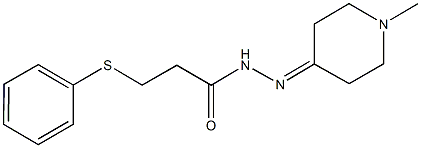 N'-(1-methyl-4-piperidinylidene)-3-(phenylsulfanyl)propanohydrazide Struktur