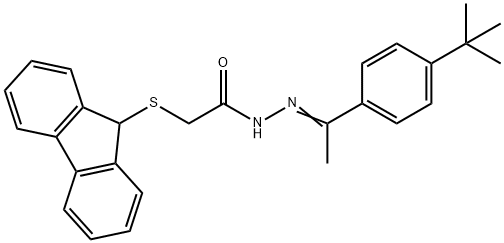 N'-[1-(4-tert-butylphenyl)ethylidene]-2-(9H-fluoren-9-ylsulfanyl)acetohydrazide Struktur