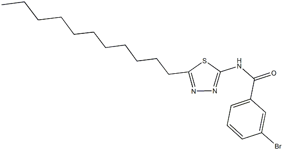 3-bromo-N-(5-undecyl-1,3,4-thiadiazol-2-yl)benzamide Struktur