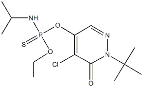 O-(1-tert-butyl-5-chloro-6-oxo-1,6-dihydro-4-pyridazinyl) O-ethyl isopropylamidothiophosphate Struktur