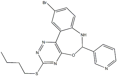 10-bromo-6-(3-pyridinyl)-6,7-dihydro[1,2,4]triazino[5,6-d][3,1]benzoxazepin-3-yl butyl sulfide Struktur