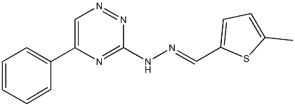 5-methyl-2-thiophenecarbaldehyde (5-phenyl-1,2,4-triazin-3-yl)hydrazone Struktur