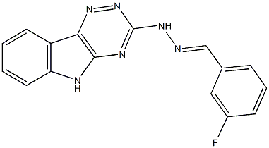 3-fluorobenzaldehyde 5H-[1,2,4]triazino[5,6-b]indol-3-ylhydrazone Struktur