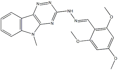 2,4,6-trimethoxybenzaldehyde (5-methyl-5H-[1,2,4]triazino[5,6-b]indol-3-yl)hydrazone Struktur