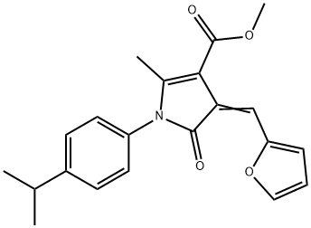 methyl 4-(2-furylmethylene)-1-(4-isopropylphenyl)-2-methyl-5-oxo-4,5-dihydro-1H-pyrrole-3-carboxylate Struktur