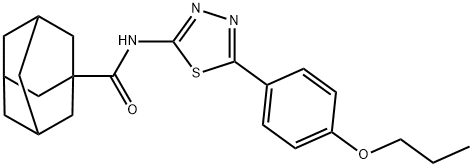 N-[5-(4-propoxyphenyl)-1,3,4-thiadiazol-2-yl]-1-adamantanecarboxamide Struktur