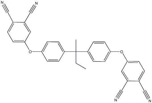 4-(4-{1-[4-(3,4-dicyanophenoxy)phenyl]-1-methylpropyl}phenoxy)phthalonitrile Struktur