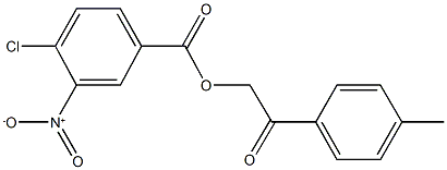 2-(4-methylphenyl)-2-oxoethyl 4-chloro-3-nitrobenzoate Struktur