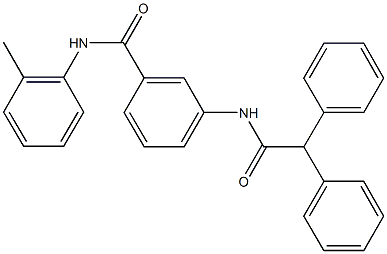 3-[(diphenylacetyl)amino]-N-(2-methylphenyl)benzamide Struktur