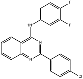 N-[2-(4-chlorophenyl)-4-quinazolinyl]-N-(3,4-difluorophenyl)amine Struktur