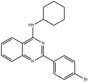 2-(4-bromophenyl)-N-cyclohexyl-4-quinazolinamine Struktur