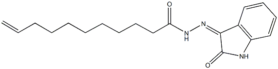 N'-(2-oxo-1,2-dihydro-3H-indol-3-ylidene)-10-undecenohydrazide Struktur