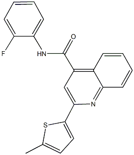 N-(2-fluorophenyl)-2-(5-methyl-2-thienyl)-4-quinolinecarboxamide Struktur