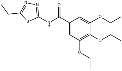 3,4,5-triethoxy-N-(5-ethyl-1,3,4-thiadiazol-2-yl)benzamide Struktur