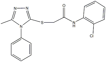 N-(2-chlorophenyl)-2-[(5-methyl-4-phenyl-4H-1,2,4-triazol-3-yl)sulfanyl]acetamide Struktur