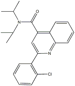 2-(2-chlorophenyl)-N,N-diisopropyl-4-quinolinecarboxamide Struktur