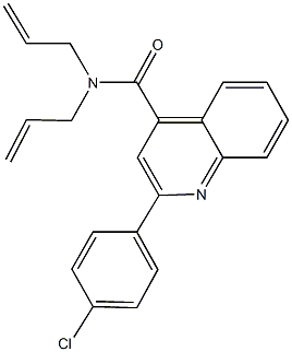 N,N-diallyl-2-(4-chlorophenyl)-4-quinolinecarboxamide Struktur