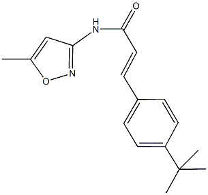 3-(4-tert-butylphenyl)-N-(5-methyl-3-isoxazolyl)acrylamide Struktur