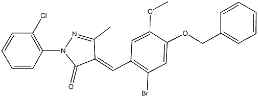 4-[4-(benzyloxy)-2-bromo-5-methoxybenzylidene]-2-(2-chlorophenyl)-5-methyl-2,4-dihydro-3H-pyrazol-3-one Struktur