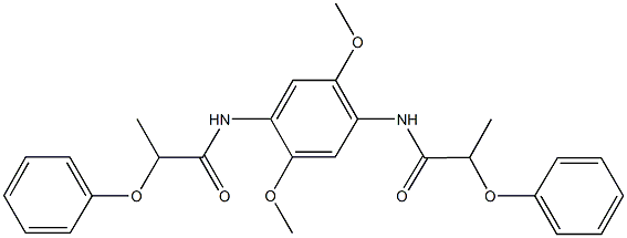 N-{2,5-dimethoxy-4-[(2-phenoxypropanoyl)amino]phenyl}-2-phenoxypropanamide Struktur