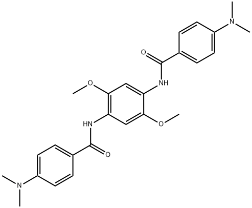 4-(dimethylamino)-N-(4-{[4-(dimethylamino)benzoyl]amino}-2,5-dimethoxyphenyl)benzamide Struktur