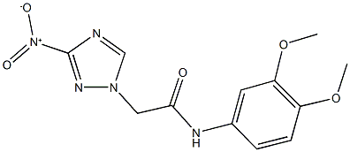 N-(3,4-dimethoxyphenyl)-2-{3-nitro-1H-1,2,4-triazol-1-yl}acetamide Struktur