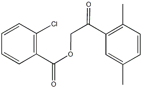 2-(2,5-dimethylphenyl)-2-oxoethyl 2-chlorobenzoate Struktur