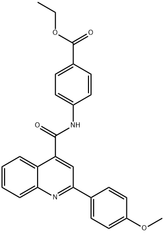 ethyl 4-({[2-(4-methoxyphenyl)-4-quinolinyl]carbonyl}amino)benzoate Struktur