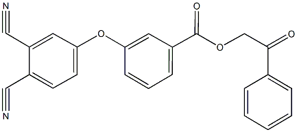 2-oxo-2-phenylethyl 3-(3,4-dicyanophenoxy)benzoate Struktur