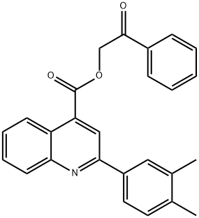 2-oxo-2-phenylethyl 2-(3,4-dimethylphenyl)-4-quinolinecarboxylate Struktur