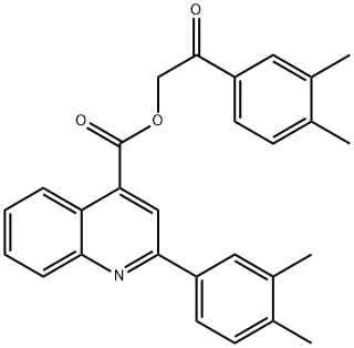 2-(3,4-dimethylphenyl)-2-oxoethyl 2-(3,4-dimethylphenyl)-4-quinolinecarboxylate Struktur